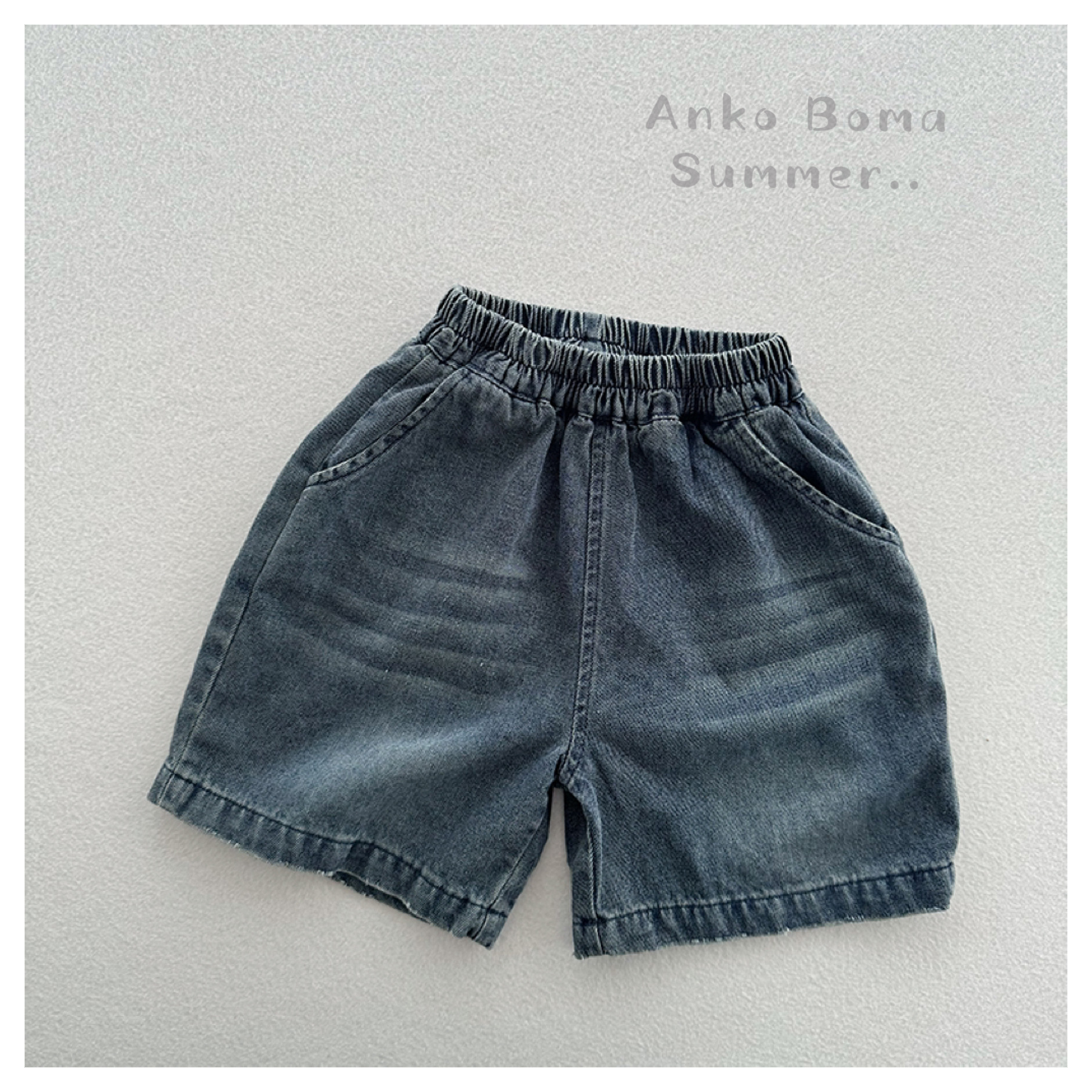 Children's Western Style Denim Pants Summer New Arrival Men's and Women's Street Duffy Handsome Style Soft Thin Ripe Denim Shorts