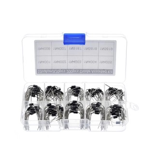 200Pcs 10 Kinds of Specifications of Rectifier Diode Suit 1N4001-1N4007--1N5817-1N5819