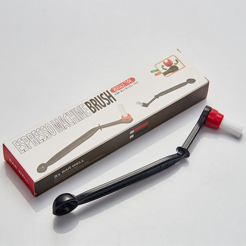 Coffee Brush Italian Brewing Head Nylon Bomber Coffee Machine Cleaning Brush Elbow Anti-Scalding Brush Brewing Head Brush