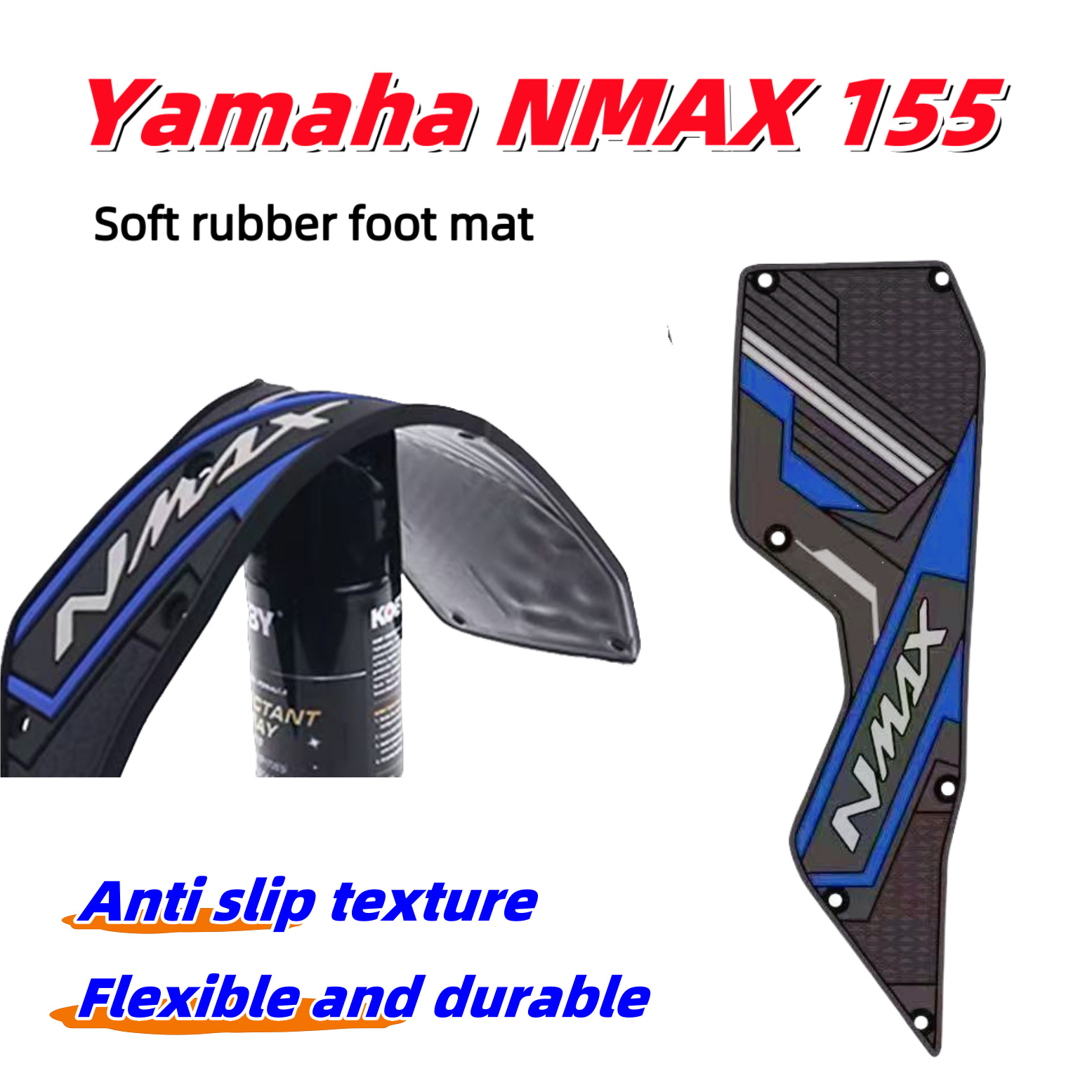 Suitable for Yamahanmax155Tubro Rubber Anti-Slip Foot Pedals and Foot Pads, Cross-Border Factory Wholesale Scooters