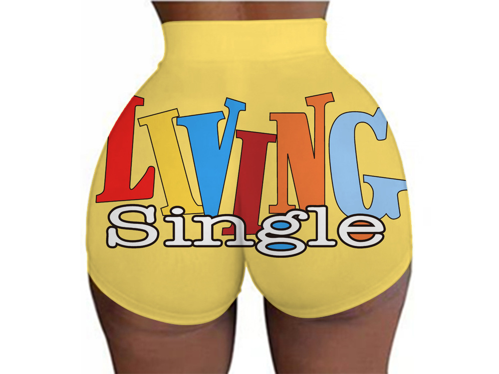 Pantalones cortos de cadera deportivos casuales de camuflaje con estampado digital europeo y americano, las mujeres pueden pedir una pieza