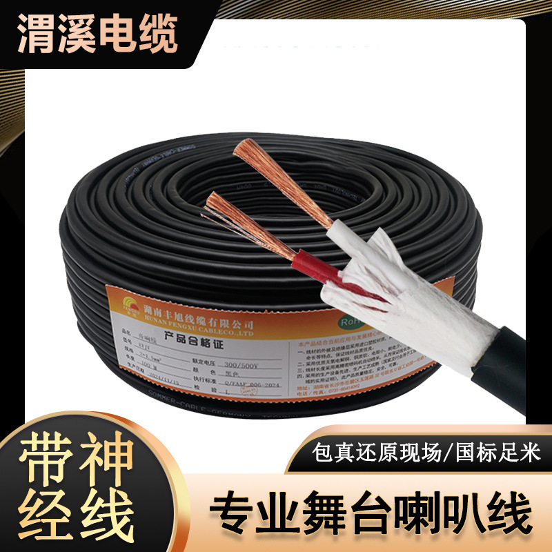 国标纯无氧铜芯EVJV2芯发烧级汽车音响线 室外双绞工程音箱喇叭线