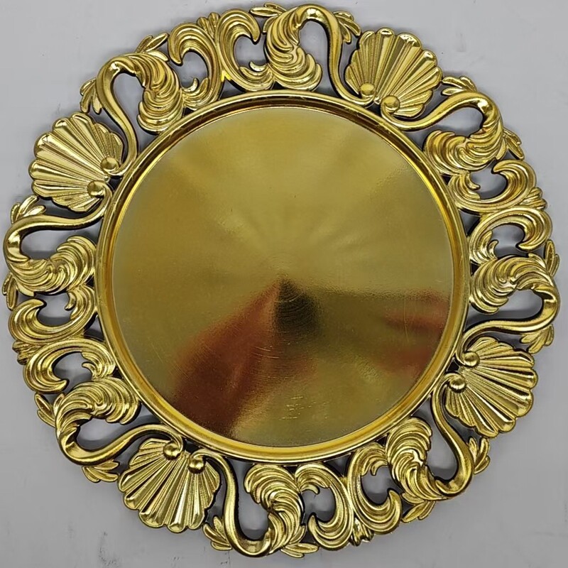Factory Hot-Selling Fruit Plate with Lace Edge, European and American Style Banquet Plate Decoration, Wedding Banquet Light Luxury Plate, Spray-Painted Electroplated Hollow Plastic Plate Factory Hot-Selling Fruit Plate with Lace Edge, European and American Style Banquet Plate Decoration, Wedding Banquet Light Luxury Plate, Spray-Painted Electroplated Hollow Plastic Plate