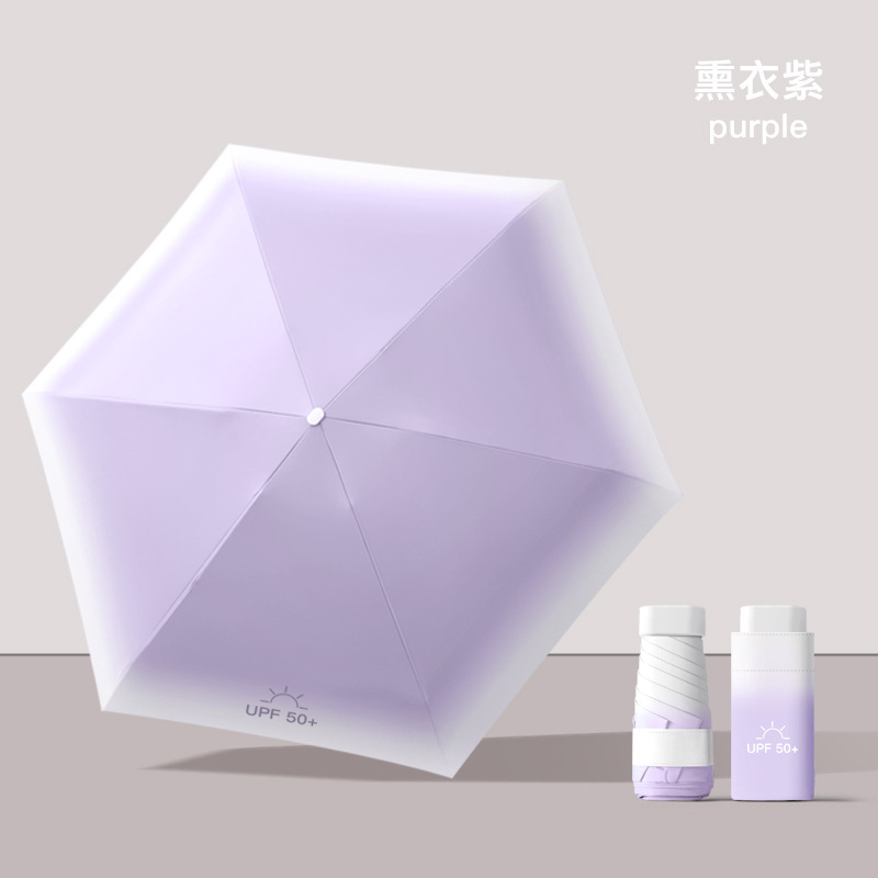 ミニビニール日焼け止めパラソル折りたたみコンパクトポータブルリングハンドル日傘卸売日傘メーカー在庫|undefined