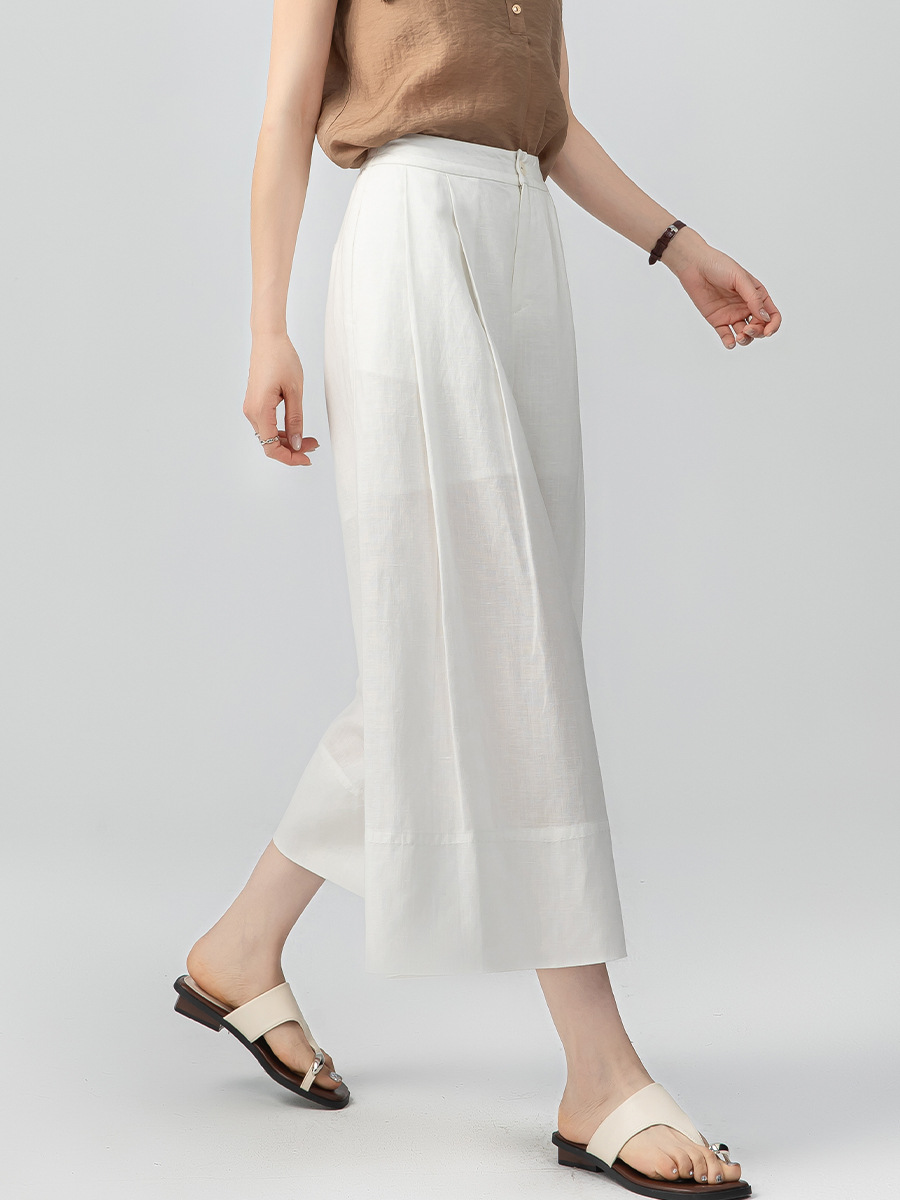Quần culottes nữ ống rộng dáng dài chất liệu lyocell pha linen thoáng mát — B5-03=giá trị thông số Ki, (cài 3)
