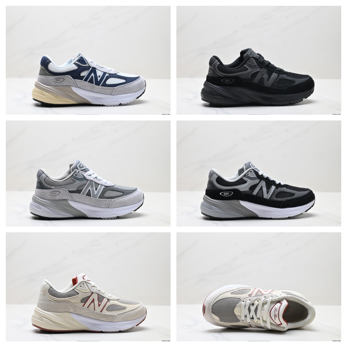 Foreign Trade New Nb990 Mesh Men's and Women's Breathable Non-Slip Ultra-Light Rebound Shock-Absorbing Racing Casual Running Shoes