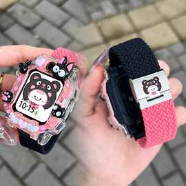 适用小天才电话手表z11表带Z10/z9/Z8/Z7卡通尼龙编织Z6巅峰Q1AD2