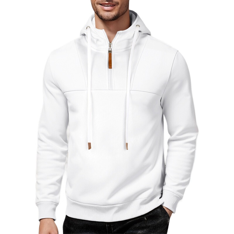 Cross-Border Winter European and American Heavyweight Velvet Men's and Women's Same Style Couple Loose Hooded Zipper Commuter Tank Drawstring Sweatshirt