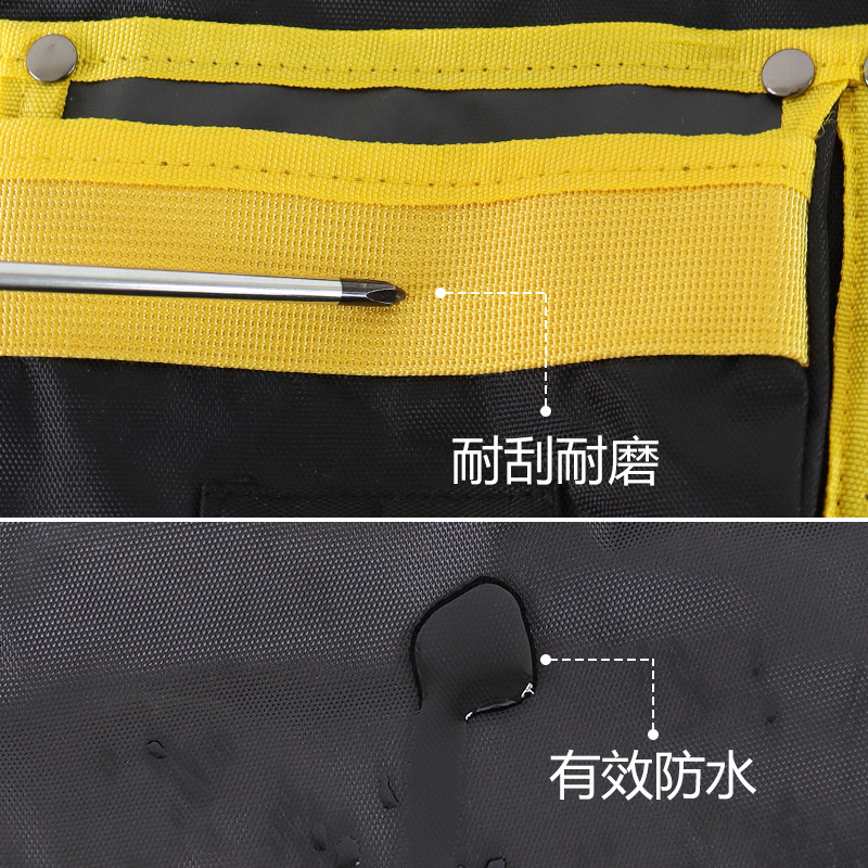 Bolsa de cintura de tela Oxford transfronteriza Kit multifuncional bolsillo ajustable herramientas de mantenimiento bolso de cintura eléctrico
