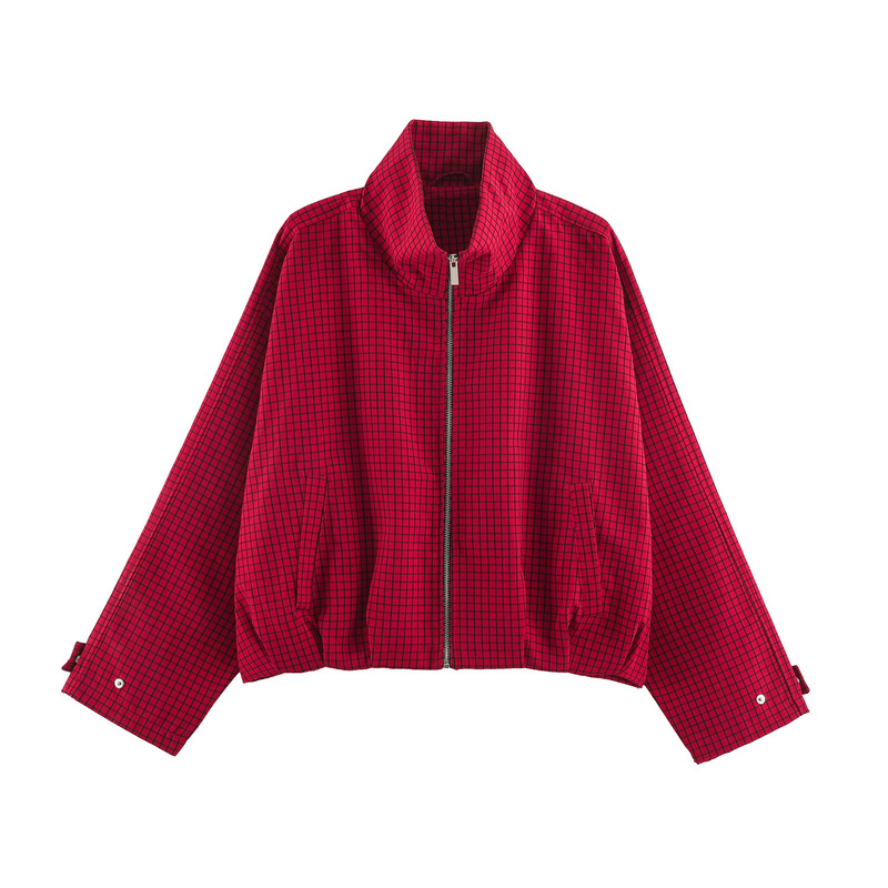 European and American Cross-Border New Style Stand-Collar Bomber Jacket Early Autumn Women's Jacket European and American Cross-Border New Style Stand-Collar Bomber Jacket Early Autumn Women's Jacket