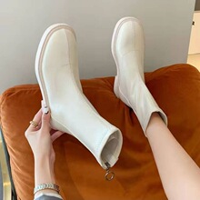 瘦瘦靴女2025年春秋新款秋冬薄款单靴马丁靴子秋季中筒英伦风短靴