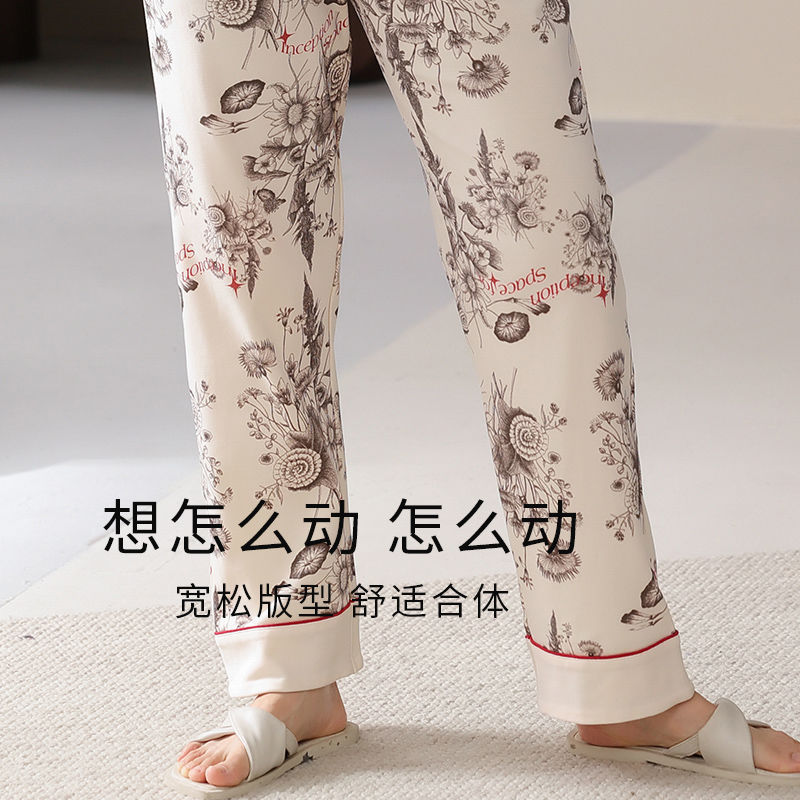 Primavera y otoño pijamas de algodón de las mujeres traje de manga larga de las nuevas mujeres