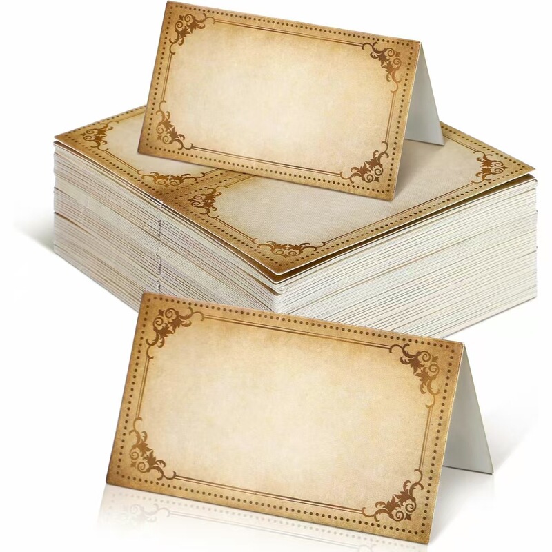 Cross-Border Vintage Table Cards Wizard Table Tent Food Buffet Wedding Banquet Theme Party Reserved Seat Cards Cross-Border Vintage Table Cards Wizard Table Tent Food Buffet Wedding Banquet Theme Party Reserved Seat Cards