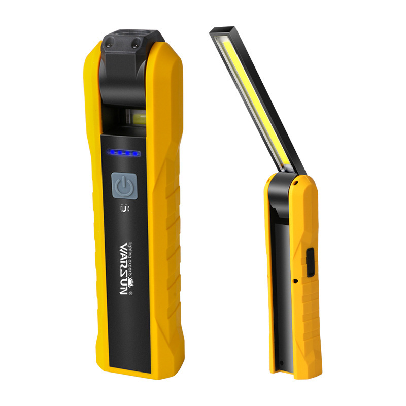 Wolson X303 lámpara de trabajo con imán LED superbrillante lámpara de servicio de adsorción magnética fuerte gancho giratorio pantalla de cantidad de energía