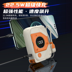 新型充電宝自帯線10000ミリアンペア無線速充ミニ携帯ACプラグ式移動電源