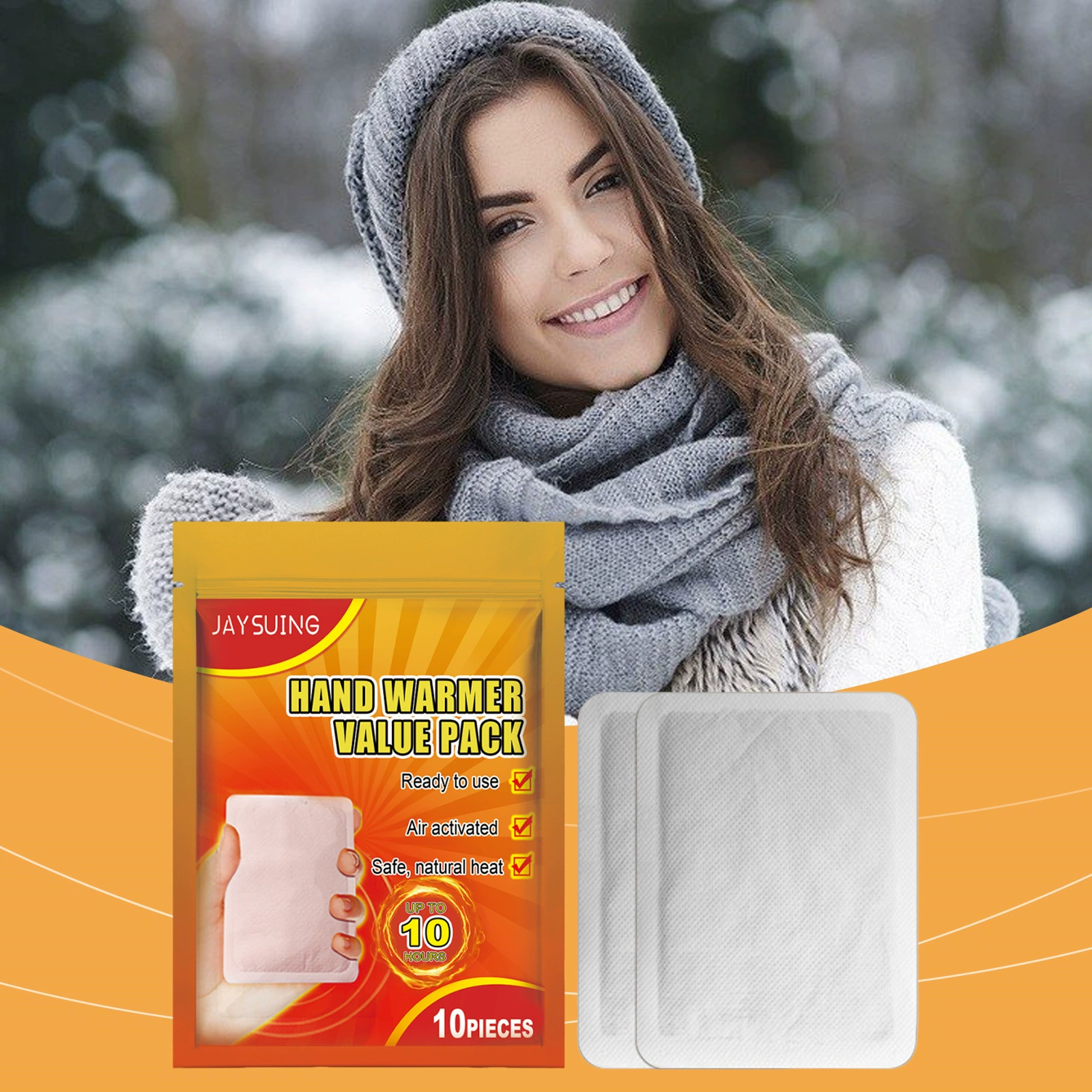 Грелка для рук JAYSUING, портативная, для ежедневного использования, зимняя, для улицы, с термоизоляцией, одноразовая, пластырь для тела