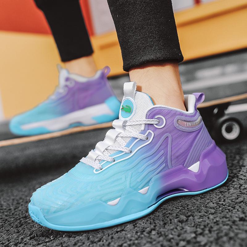 Sound Basketball Shoes Men's Blade 2 Middle Help Cement Nemesis Students Practical Shoes Rebound Youth Basketball Shoes