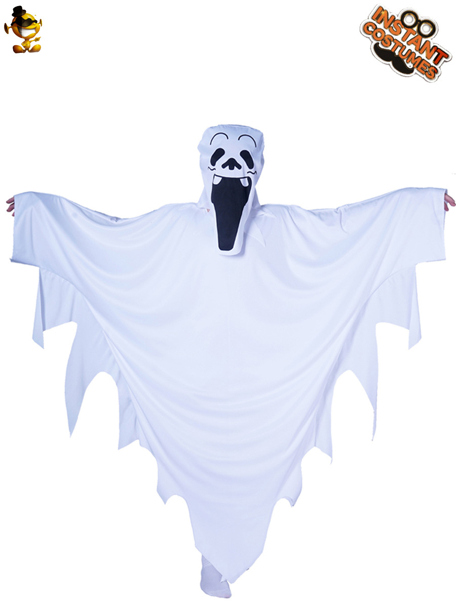 Halloween adulto niños blanco fantasma cosplay fiesta disfraz fantasma estilo padre-hijo disfraz de halloween image 3