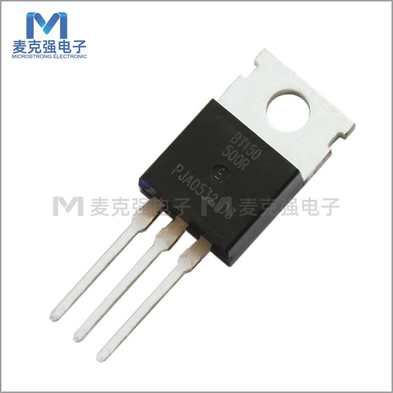 直插单向可控硅BT150-500R TO-220铁头晶闸管全新