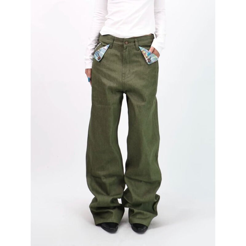 New men's carpenter pants, loose straight work pants with multiple pockets, casual non-stretch commuter pants for men, lumberjack pants