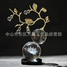 水晶葫芦轻奢摆件新款酒柜玄关装饰创意招财纳福客厅乔迁开业礼物