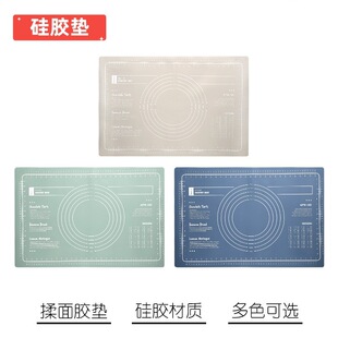 Factory wholesale food grade silicone kneading baking tray pad with scale high temperature resistant non-stick non-slip baking tool set