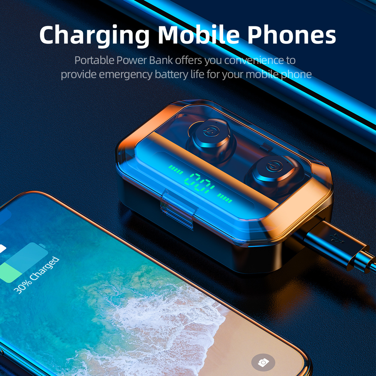 Auricolari cavalleria P10 privati ​​Bluetooth TWS wireless touch montati_voghion.com