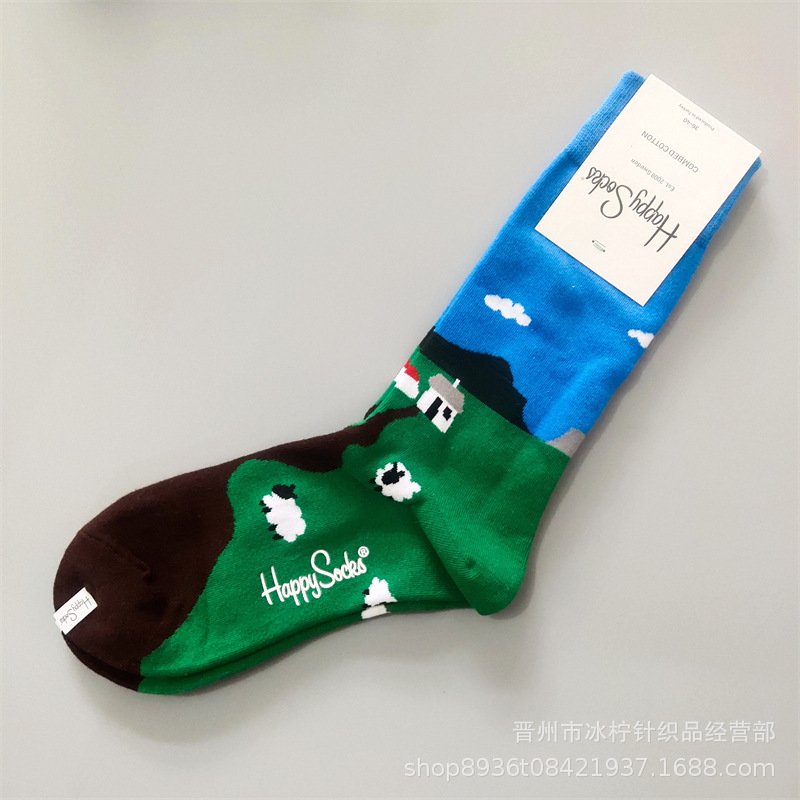 Happy socksスウェーデンのファッションブランドの女性が可愛いです。