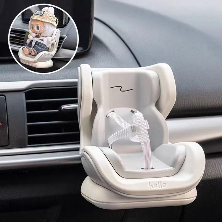 Car Accessories Seat Labubu Safety Seat Vinyl Doll Blind Box Plush Car Ornaments Toys Car Accessories Seat Labubu Safety Seat Vinyl Doll Blind Box Plush Car Ornaments Toys