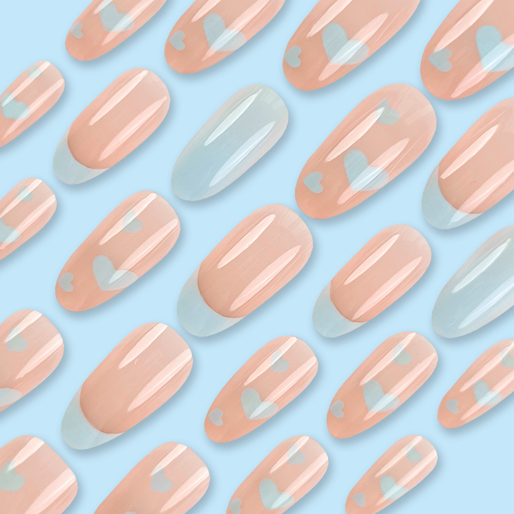 Ventas transfronterizas de polvo de uñas usables, parches de uñas falsas, parches de uñas usables, uñas terminadas