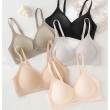 宜岱梦8506无痕粉底液内衣侧收聚拢隐形肤透气舒适薄棉杯女文胸