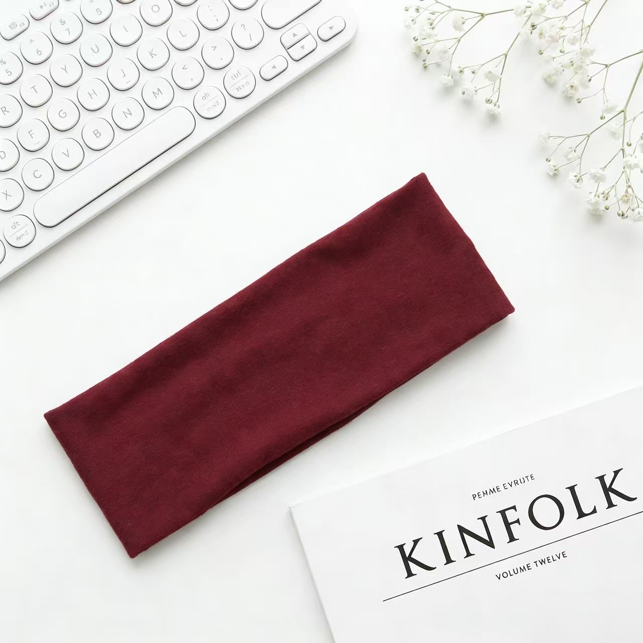 Cinta Deportiva para Cabello de Algodón Absorbente y Elástica para Yoga
