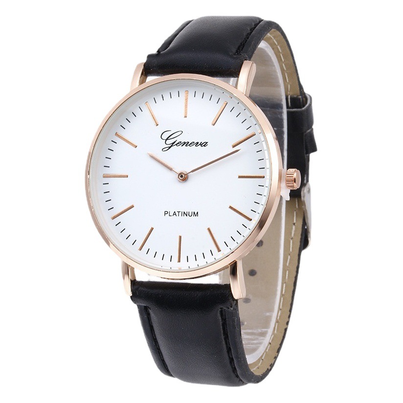 GINEBRA reloj de cinturón de dos pines para hombres y mujeres reloj de cuarzo para estudiantes ventas directas de fábrica