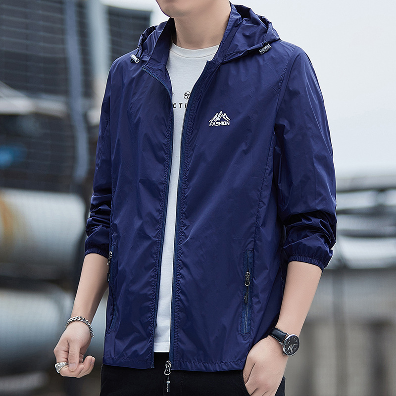 Summer Outdoor Ice Silk Sun Protection Suit Men's Sun Protection Suit Summer Thin Breathable Quick-drying Loose plus size Fishing Suit