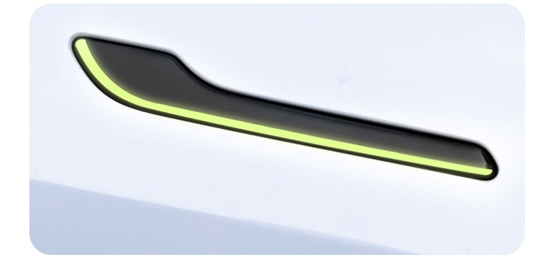 Suitable for the Updated Version of Model Y/3/Yl Tesla Door Handle Decorative Stickers, Luminous Anti-Scratch Door Handle Stickers