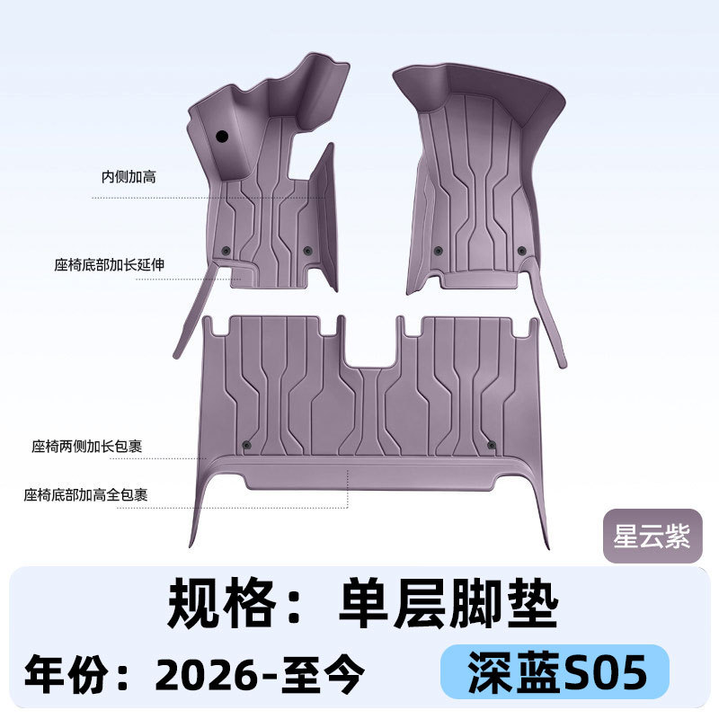 Suitable for Deep Blue S05, full-coverage floor mats, 2027 new model car interior modification, trunk mat accessories