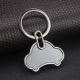 Blank double-sided gift car double-sided lettering opening laser lettering LOGO metal key chain hotel number plate