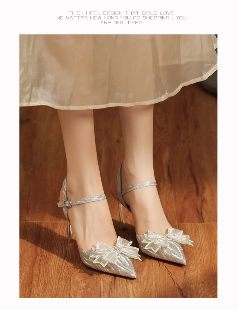 8188-2-002 Schleife vorne hinten offen glänzend Tiger Skin Muster Zwei-Wege-Sandalen High Heels High-End-Feeling_voghion.com