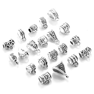Xizang silver alloy diy accessories large hole tee bead bracelet necklace pendant link bead material accessories R224
