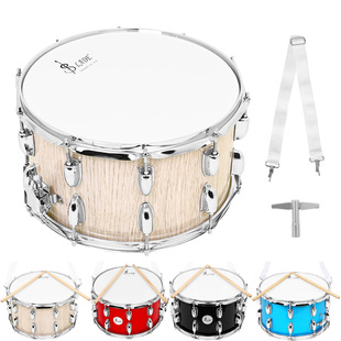 Cross-Border Hot Selling Snare Drum 14inch Stainless Steel Snare Drum Student Team Drum Marching Band Drum Adult Snare Drum