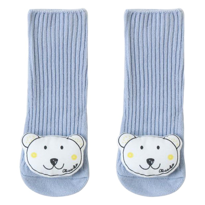 20 años nuevos calcetines para bebés primavera y otoño Muñeca de dibujos animados Calcetines antideslizantes para el piso 0-1-3 años calcetines para bebés recién nacidos niños pequeños