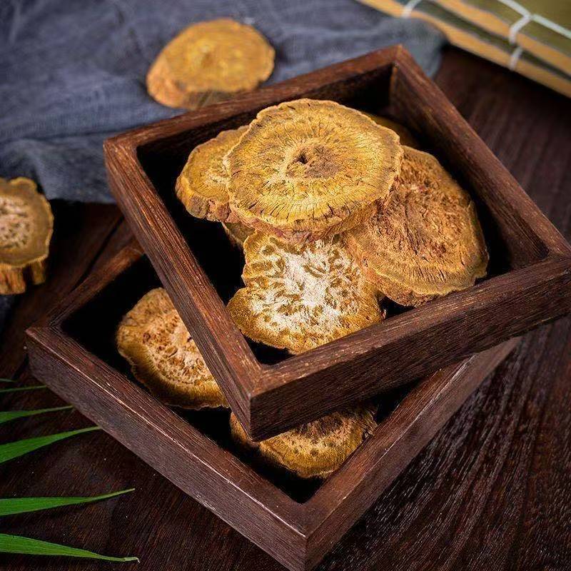 Da Huang Slices (Rheum palmatum) — Dried Rhubarb Root Decoction Pieces, Sichuan Origin 500g key features