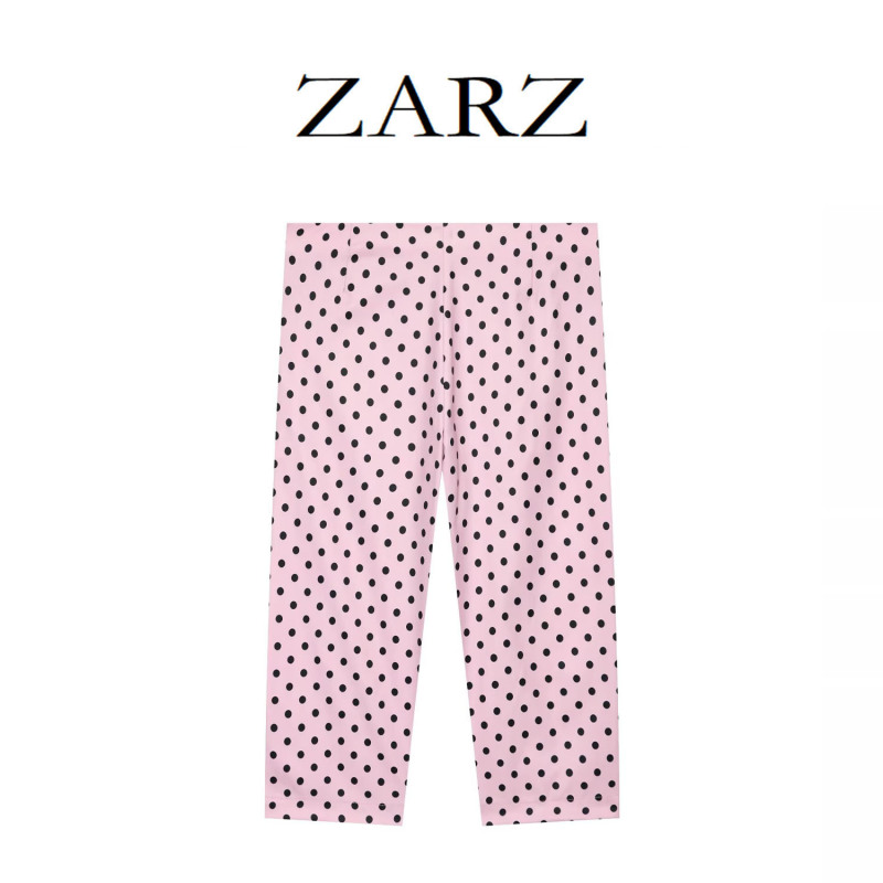 ZARZ self-made European and American style new women's clothing, fashionable polka dot capri pants 4661/446/644