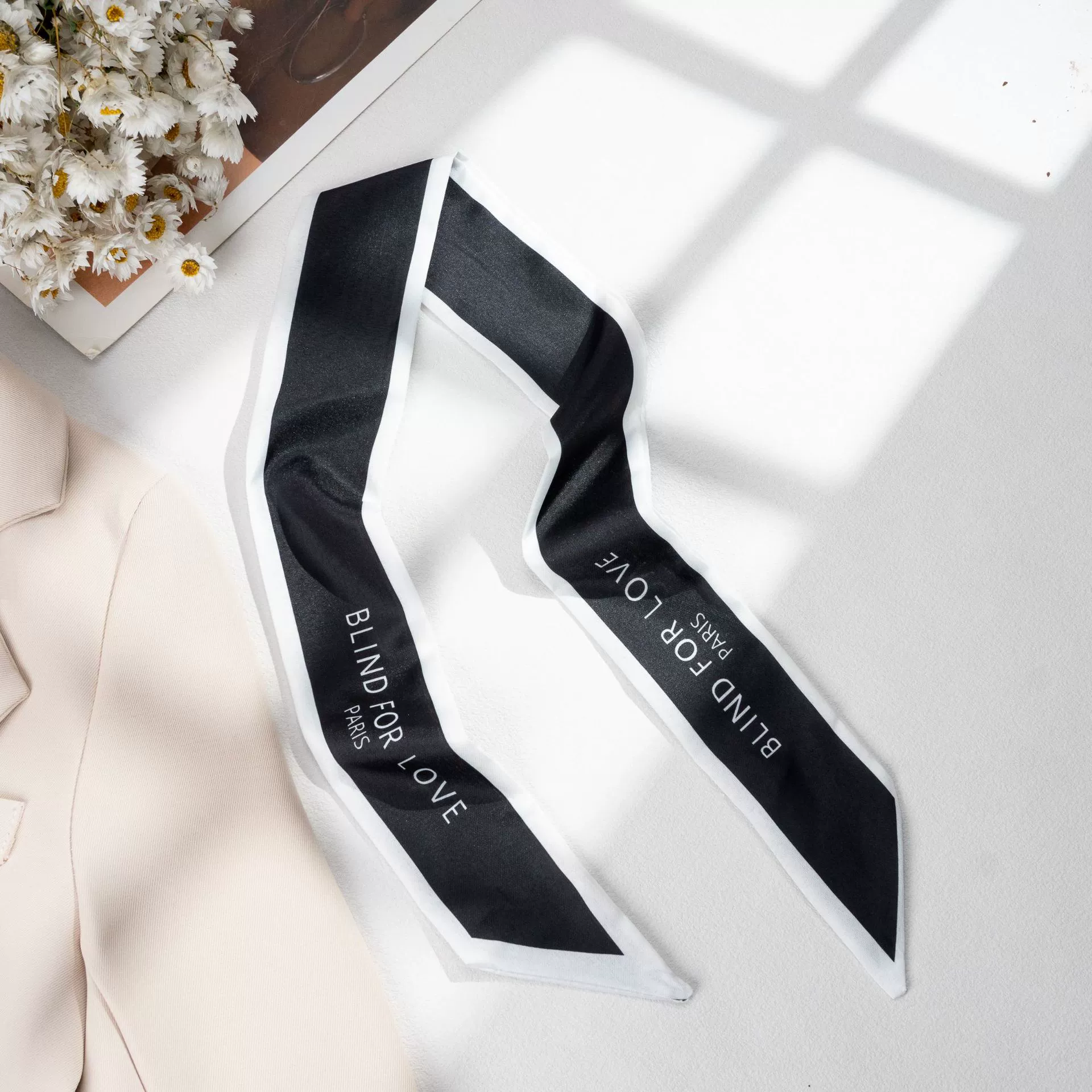 Silk Scarf Hairband (Suhang) long streamer 89×3.8 cm, lightweight gift box option