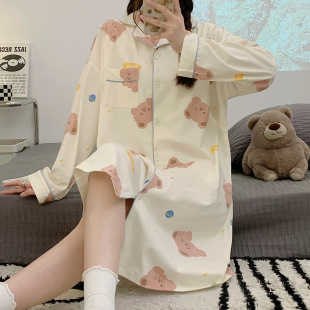 Pure Cotton Maternity Skirt, Summer Postpartum Thin Maternity Nightgown, Nursing Pajamas, Long Cardigan, Confinement Clothing, Special for Delivery Room