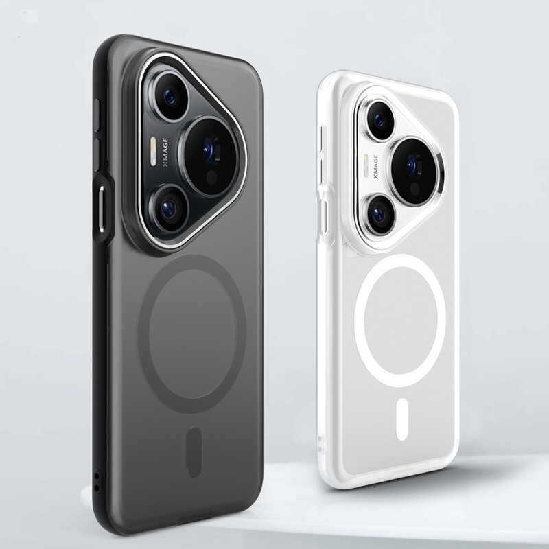 Huawei Pura80Ultra 磁気携帯電話ケースに適した肌の感触のつや消し半透明 p80pro 落下防止保護カバー p80|undefined