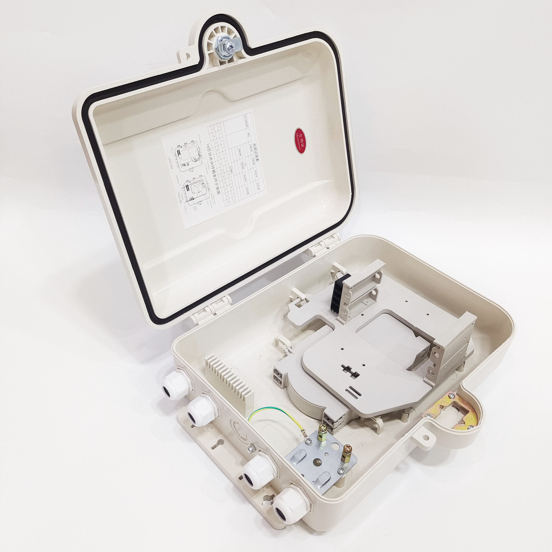 16芯FTTH仿SMC16芯插片式ABS材质光纤接续盒防水分纤箱电信级防护