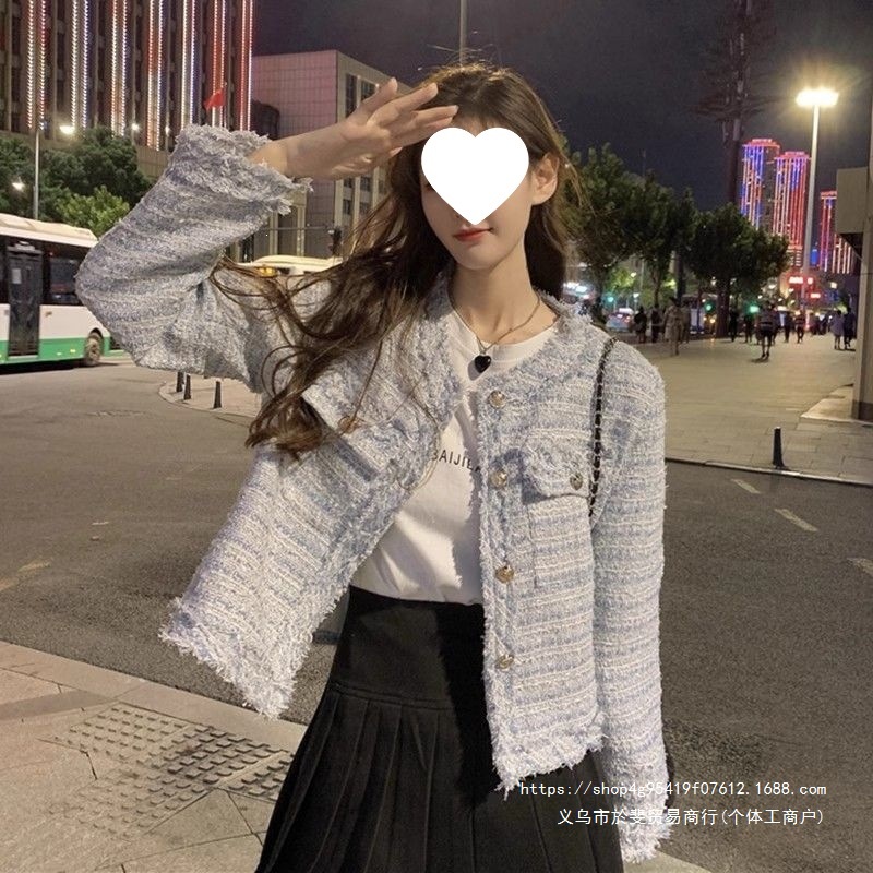 French-style cotton jacket, elegant and chic short-sleeved top, perfect for autumn and winter 2026.