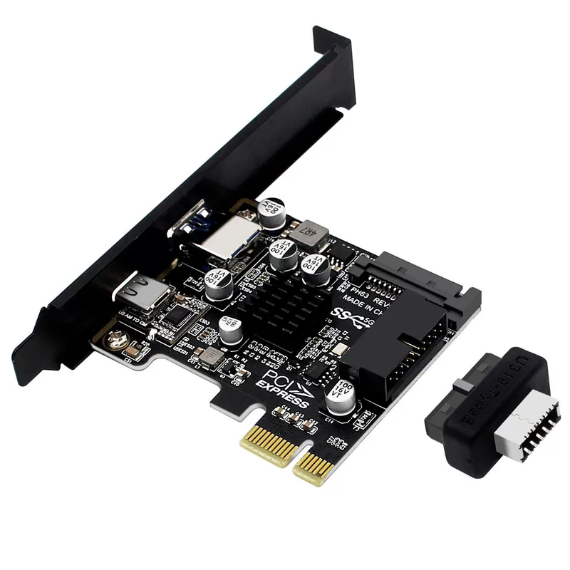 PCIE к USB3.0A порт TypeC передняя установка TypeE 19P20P полная интерфейсная карта расширения