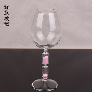 Wine Glass Hourglass Home Study Glass Crafts Ornaments Hourglass Transparent Glass Wine Glass Hourglass Timer
